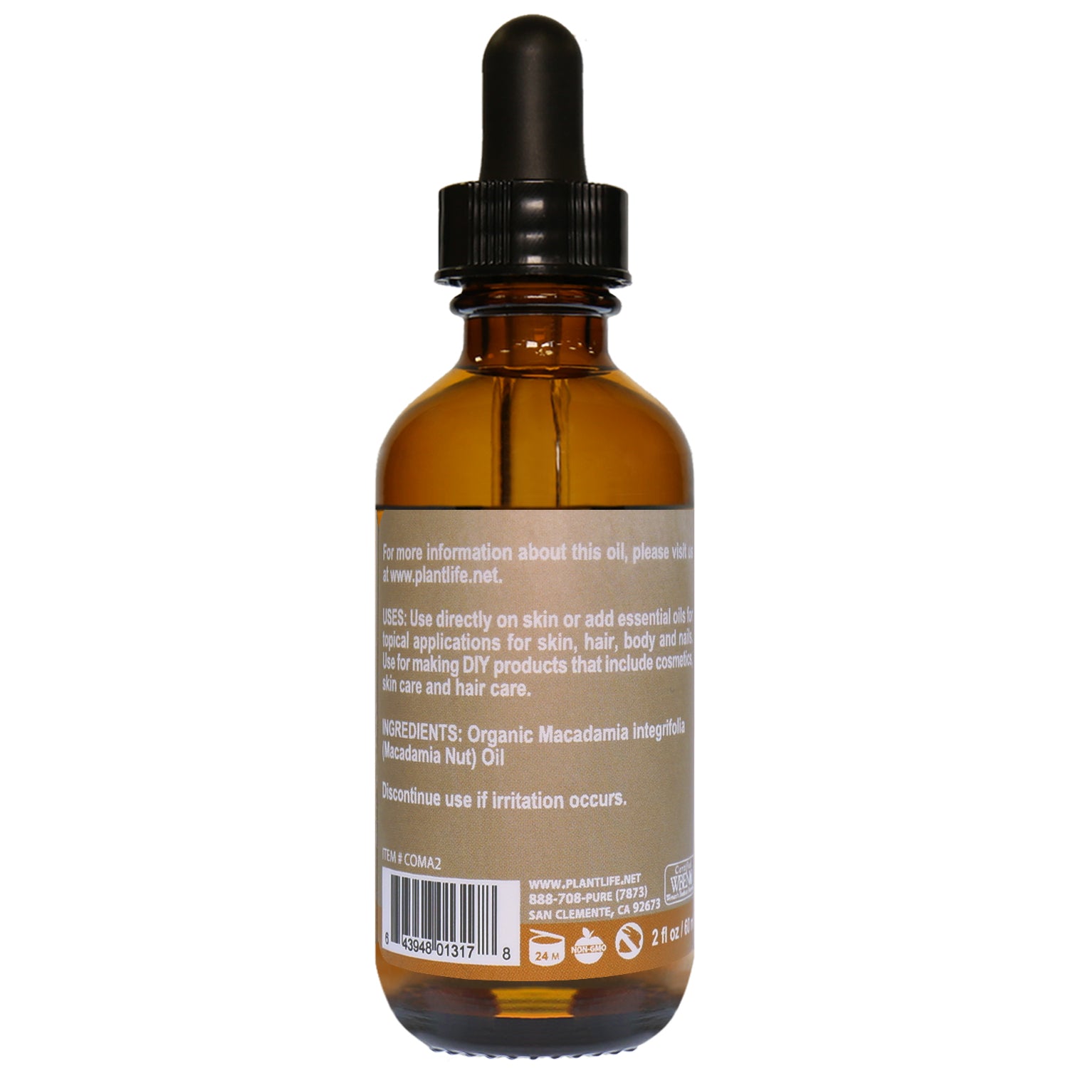 Macadamia Nut Oil Back