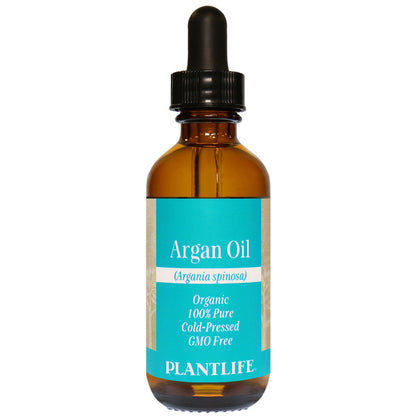 Amber glass bottle of 100% pure Argan Oil by Plantlife