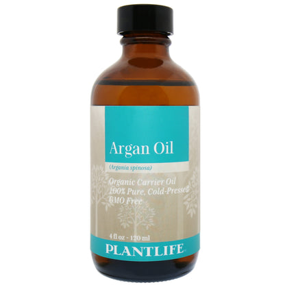 Amber glass bottle of 100% pure Argan Oil by Plantlife