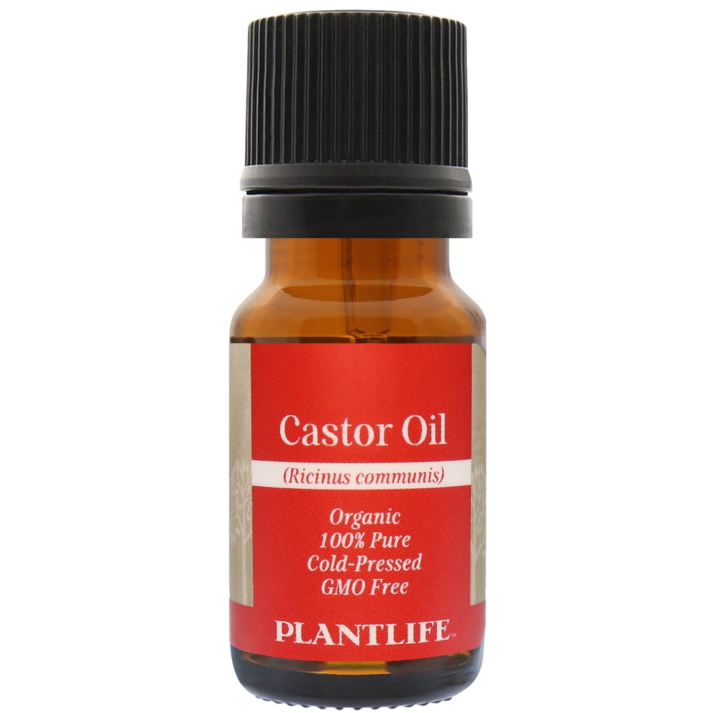 Amber glass bottle of 100% pure Castor Oil by Plantlife