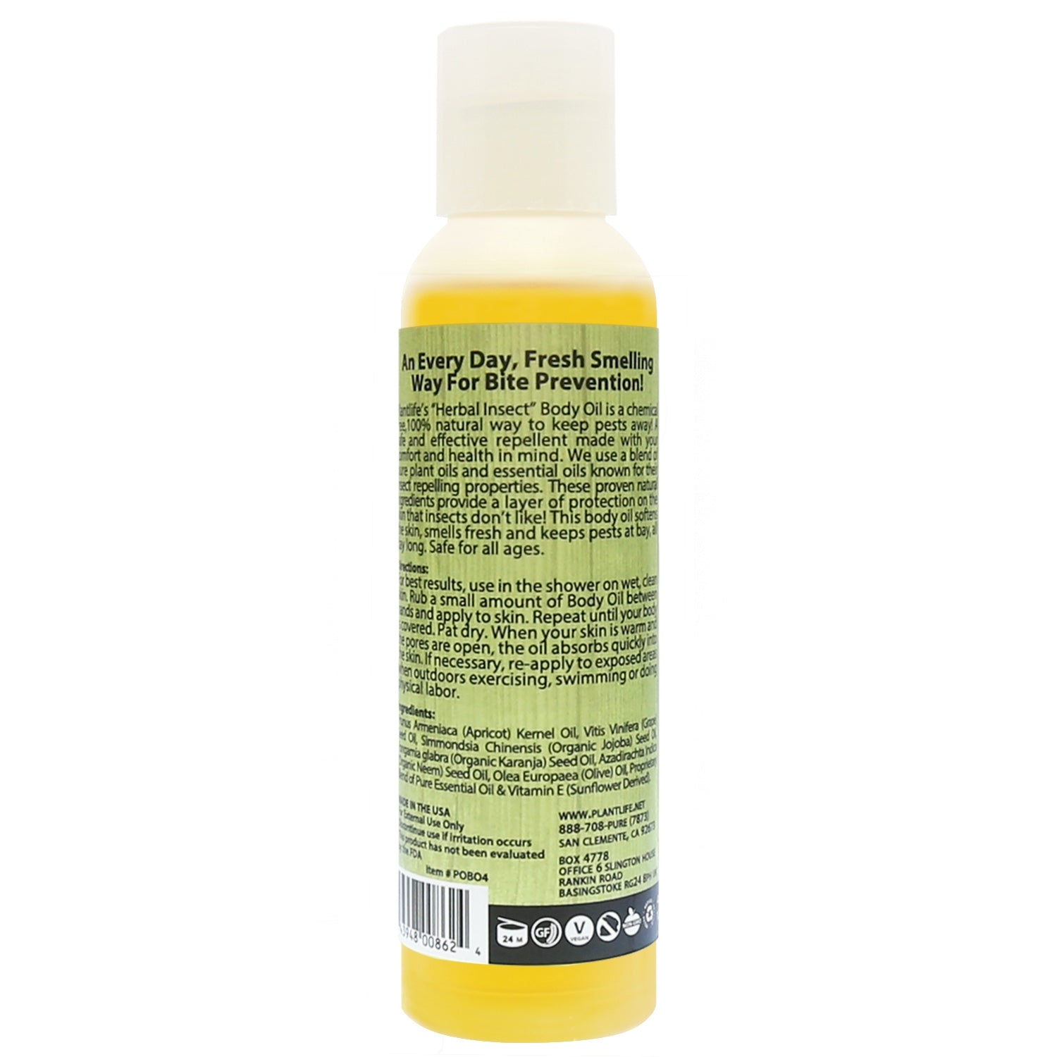 Herbal Natural Insect Repellent Body Oil
