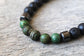 Dark Green Cracked Agate Adjustable Aromatherapy Bracelet