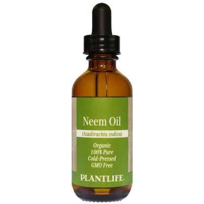 100% pure Neem Oil in amber glass bottle from Plantlife