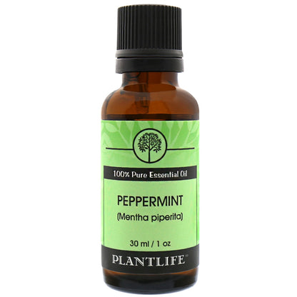 Plantlife Peppermint Essential Oil 30ml bottle with crisp, minty scent  
