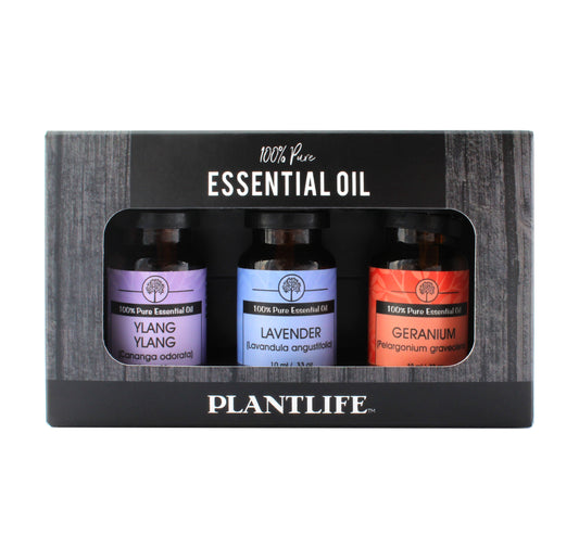 Floral Essential Oil Set - Organic Trio of Flowering Botanicals